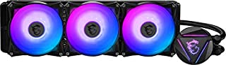 MSI MAG CORELIQUID 360R - AIO RGB CPU Liquid Cooler - Rotating Cap Design - 360mm Radiator - Triple 120mm RGB PWM Fans.