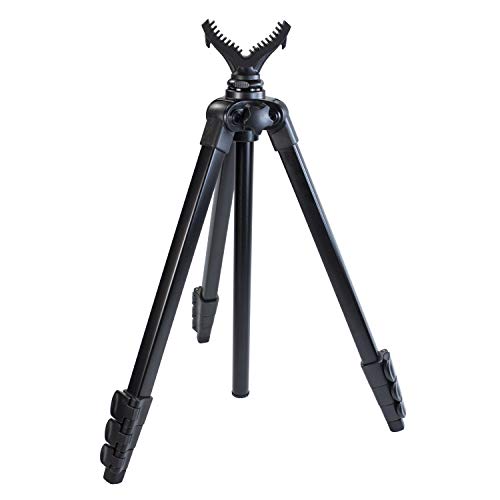 Thunder Bay Tripod Shooting Stand for Hunting Guns, Rifle Swivel Mount and Rest, Adjustable Stick Height, Lightweight and Compact, V Grip, GSX Series