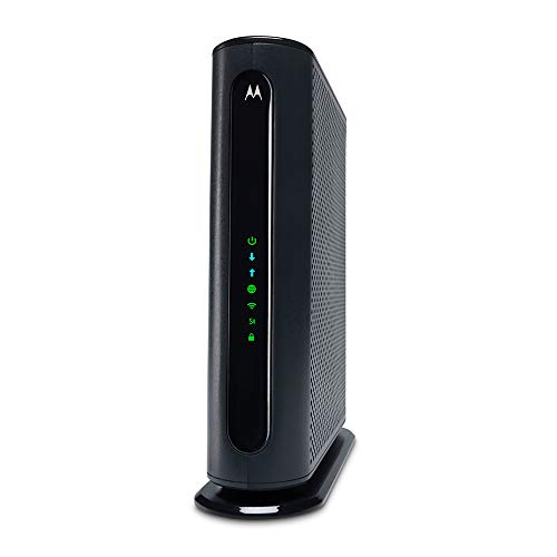 Motorola MG7550 16x4 Cable Modem Plus AC1900 Dual Band WiFi Gigabit Router with Power Boost and DFS, 686 Mbps Maximum DOCSIS 3.0 - Approved by Comcast Xfinity, Cox, Charter Spectrum, More (Black)