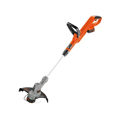 BLACK+DECKER LST300 20-Volt MAX Lithium String Trimmer & Edger with 2-Amp Battery, White