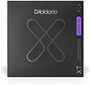 D'Addario XT Phosphor Bronze Acoustic Guitar Strings, Custom Light, 11-52