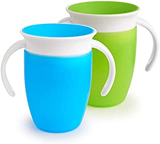 Munchkin Miracle 360 Trainer Cup, Green/Blue, 7 Oz, 2 Count