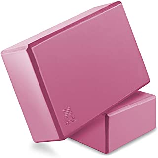 Node Fitness Premium Yoga Block (Set of 2) - 3 Inch Thick EVA Foam Brick - Pink