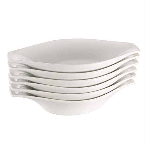 Oval Au Gratin Baking Dishes, Rarebit, Fine White Porcelain 10 Inches Set Of 6 (10