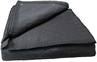 US Cargo Control Large Sound Blanket - 96 Inches Long By 80 Inches Wide - Black Sound Dampening Blanket - Durable Woven Cotton/Polyester Blend Material - Machine Washable - 12 Pounds Per Blanket