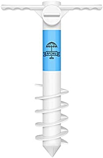 RPOMU Beach Umbrella Sand Anchor, Umbrella Holder with 5 Spiral Screw, One Size Fits All Beach Umbrella, Safe Stand for Strong Winds