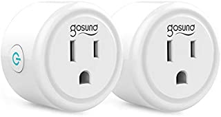 Smart Plug, Gosund WiFi Outlet Mini Socket Work with Alexa and Google Home, Remote Control, No Hub Required, 2.4G WiFi Only Etl Fcc Listed (2 Pack)