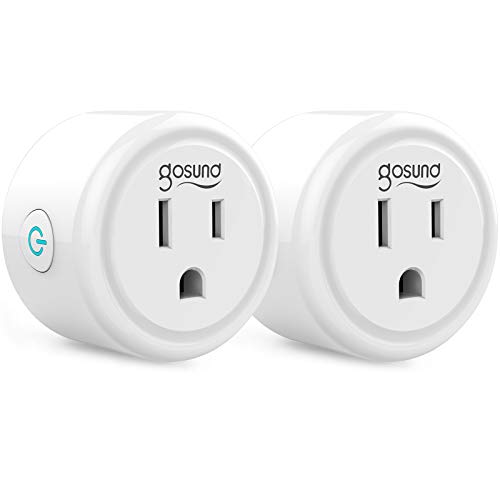 Smart Plug, Gosund WiFi Outlet Mini Socket Work with Alexa and Google Home, Remote Control, No Hub Required, 2.4G WiFi Only Etl Fcc Listed (2 Pack)