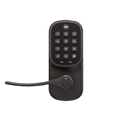 Liftmaster myQ Key Free Smart Lock with Touchscreen Keypad Lever, in Oil Rubbed Bronze with myQ Smart Garage Control (LMLEVPACK-OB 821LMC)