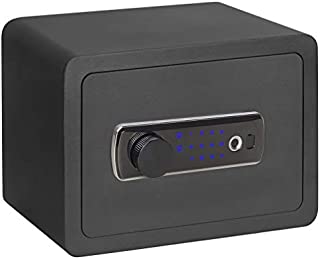 Lovndi Security Safe Box with Keypad 0.5 Cubic Feet, Digital&Biometric Safe Fingerprint Safes for Home Office, Black Matt