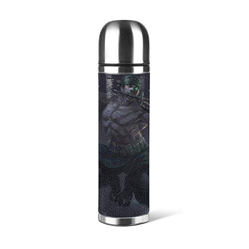 GSCUPS-X On-e Piece- Roronoa Zoro Stainless Steel Water Bottle - With Double Wall Vacuum Insulated Proof Sport Design,Car Portable Travel Tea Coffee Thermoses Cup (Leakproof 17 Oz)