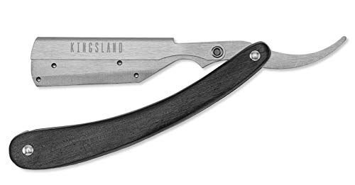 Shavette Disposable Blade Straight Razor Blade Vintage Wood Handle - Kingsland Shaving Co. - Professional Barber Approved Cut Throat Straight Edge Blade Shaving Kit