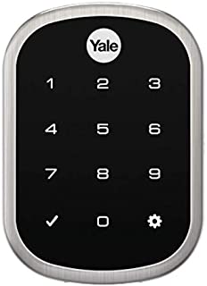 Liftmaster myQ Key Free Smart Lock with Touchscreen, Deadbolt, in Satin Nickel with myQ Smart Garage Control (LMDBPACK-SN & 821LMC)