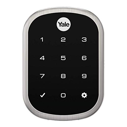 Liftmaster myQ Key Free Smart Lock with Touchscreen, Deadbolt, in Satin Nickel with myQ Smart Garage Control (LMDBPACK-SN & 821LMC)