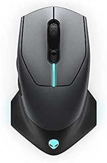 Alienware Wired/Wireless Gaming Mouse AW610M: 16000 DPI Optical Sensor - 350 Hour Rechargeable Battery Life - 7 Buttons - 3-ZONE Alienfx RGB Lighting