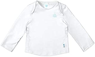 i play. by green sprouts Baby Long Sleeve Rashguard | All-Day UPF 50+ Sun ProtectionWet or Dry, White, 6mo