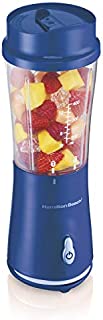 Hamilton Beach Personal Smoothie Blender With 14 Oz Travel Cup And Lid, Blue 51132