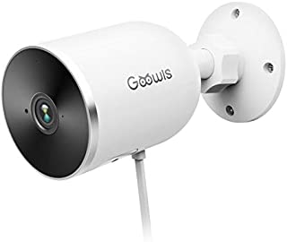 Security Camera Outdoor, Goowls 1080P WiFi Camera IP66 Waterproof Home Security Surveillance Camera with Motion Detection Night Vision Two-Way Audio Cloud Service Works with Alexa