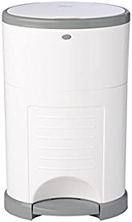 Dekor Classic Hands-Free Diaper Pail | White | Easiest to Use | Just Step  Drop  Done | Doesnt Absorb Odors | 20 Second Bag Change | Most Economical Refill System