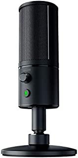 Razer Seiren X USB Streaming Microphone: Professional Grade - Built-In Shock Mount - Supercardiod Pick-Up Pattern - Anodized Aluminum - Classic Black