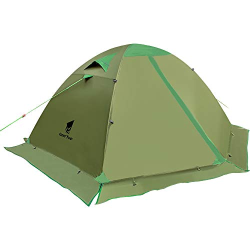 GEERTOP Camping Tent for 2 Person 4 Season Backpacking Tent Double Layer Waterproof for Outdoor Hunting, Hiking, Climbing, Travel - Easy Set Up