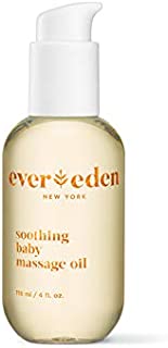 Evereden Soothing Baby Massage Oil, 4 fl oz. | Clean Baby Care | All Natural and Plant Based | Non-toxic and Fragrance Free