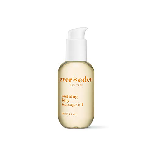 Evereden Soothing Baby Massage Oil, 4 fl oz. | Clean Baby Care | All Natural and Plant Based | Non-toxic and Fragrance Free