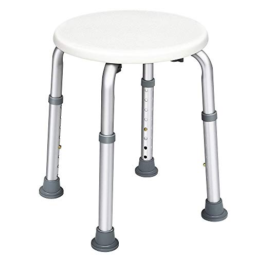 HAIRBY Bathtub Shower Stool for Handicapped and Seniors, Lightweight Bath Chair, Round