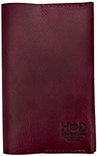 Hide & Drink, Leather Field Notes Cover, Wallet Case, (3.5 x 5.5 in.) Journal Cover Cards Slot, Refillable Travelers Pocket Notebook, Handmade Includes 101 Year Warranty :: Sangria