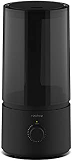 Humidifiers for Bedroom, raydrop Cool Mist Humidifiers for Babies, 1.7L Quiet Ultrasonic Humidifier, Space-Saving, Filterless, Auto Shut Off-(1.7L/0.45 Gallon, US 110V)
