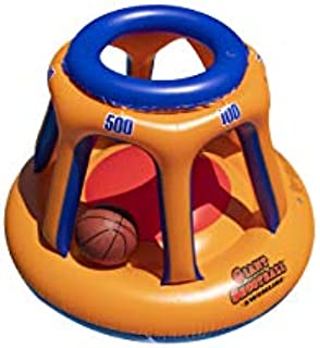 Swimline 90285 Giant Shootball Floating Pool Basketball Game, 1-Pack, Orange/Blue