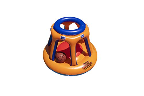 Swimline 90285 Giant Shootball Floating Pool Basketball Game, 1-Pack, Orange/Blue