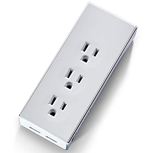 Joule Surge Protector Power Strip with 3 Outlets and 2 USB Ports  Portable for Travel, Hotel, Home, and Office Use