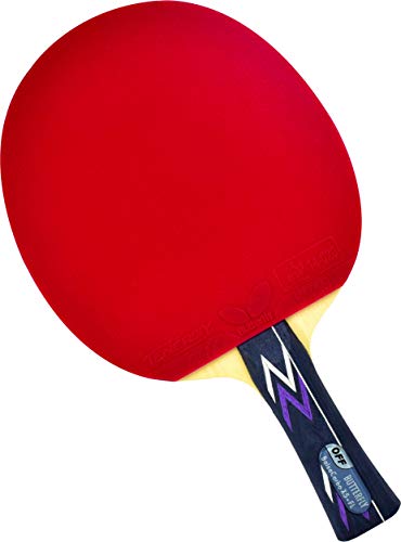 Butterfly Balsa Carbo X5 Pro-Line Table Tennis Racket - ITTF Professional Ping Pong Paddle  Carbon Blade Assembled with Tenergy 80 FX 2.1mm Red and Black Table Tennis Rubber