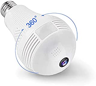 Smart Bulb Security Camera, 2K 3MP 360 Degree Panoramic 2.4G Home WiFi Camera, Indoor/Outdoor Wireless VR Surveillance IP Camera for Baby/Pet Monitor with Night Vision/Two Way Audio/Motion Detection