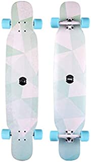 Longboards 46 inches Drop Through Freestyle Longboard Skateboards Complete Maple Cruising Dancing Longboard for Beginners Teens