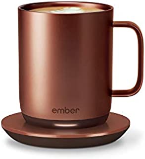 NEW Ember Temperature Control Smart Mug 2, 10 oz, Copper, 1.5-hr Battery Life - App Controlled Heated Coffee Mug - New & Improved Design