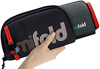 mifold Original Grab-and-go Car Booster Seat with Carry Bag, Slate Grey  Compact and Portable Booster for Travel, Carpooling and More  Foldable Child Booster Seat Fits into Glove Box and Backpack