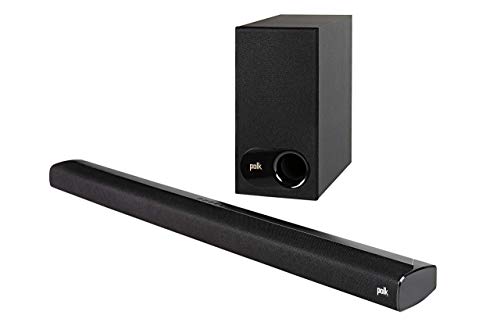 Polk Audio Signa S2 Ultra-Slim TV Sound Bar with Wireless Subwoofer - Black (Renewed)