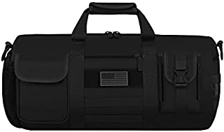 East West U.S.A RTD703M Tactical Digital Camo Heavy Duty Round Duffel Bag, Black