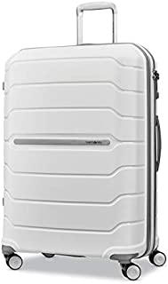 Samsonite Freeform Hardside Expandable with Double Spinner Wheels, White, Checked-Large 28-Inch