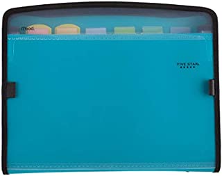 Five Star Expanding File, 7-Pocket Expandable Filing Folder, Zipper Closure, Customizable, Tabbed, Tabs, Teal (72506)