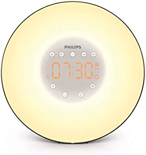 Philips Wake-Up Light with Sunrise Simulation and Radio, Black, HF3506