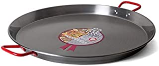 Garcima 22-Inch Carbon Steel Paella Pan, 55cm