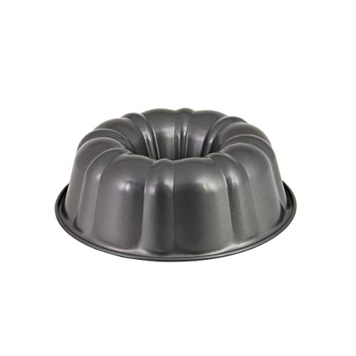 Chicago Metallic Nonstick Fluted Cake Pan, 10-Inch, Gray