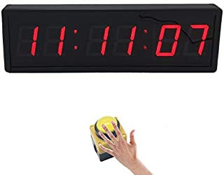 BTBSIGN 2.3inch Digital Countdown Wall Clock Large Stopwatch with Remote and Switch Button for Obstacle Racing