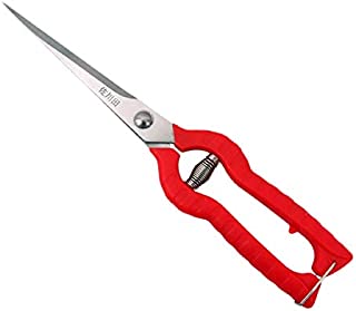 ROLLMOSS Pruning Shears, Stainless Steel Bonsai Trimming Scissor, Extra Long Edge Garden Shears, Bonsai Pruning Scissors Tool, Gardening Shears for Fruit Trees, Potted Plants (Red)