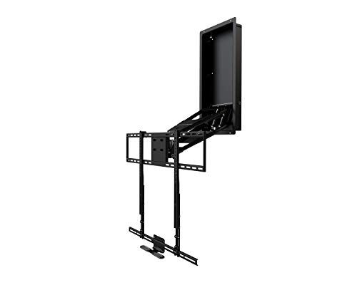 MantelMount MM750 Above Fireplace Pull Down TV Mount with 4 Premium Gas Pistons and Attached Recess Box for 1.6