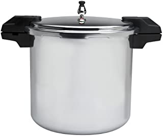 Mirro 92122 92122A Polished Aluminum 5/10 / 15-PSI Pressure Cooker/Canner Cookware, 22-Quart, Silver