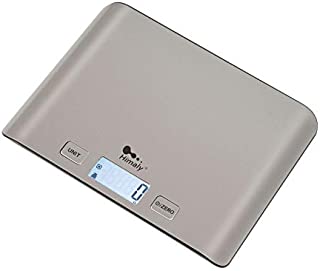 himaly Digital Kitchen Scale, Food Scale 11 lb 6 Units in g, oz, ml, and lb for Cooking Baking, 1g/0.1oz Precise Graduation, Stainless Steel